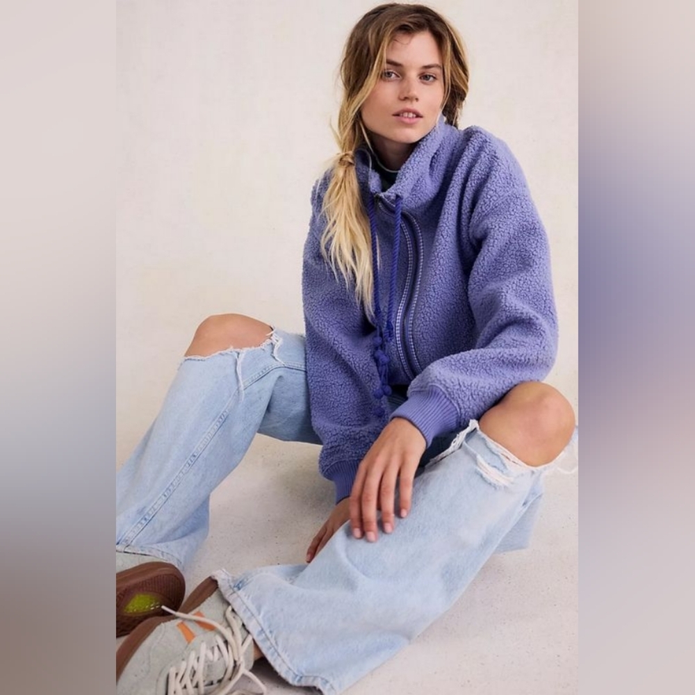 NWOT Free People Alpine Sherpa Teddy Jacket